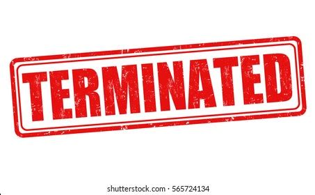 Terminated Grunge Rubber Stamp On White Stock Vector Royalty Free