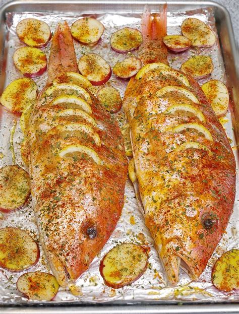 Easy To Prepare Oven Baked Whole Yellowtail Snapper Recipe