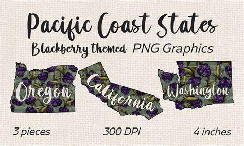 Pacific Coast States Blackberry Theme Graphic By Aberghdesigns