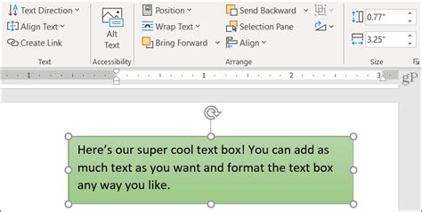 How To Add Text Box In Word Office 365 Printable Templates Free