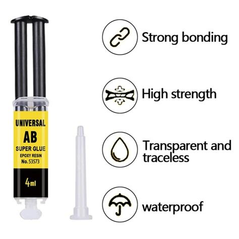 Quick Drying Epoxy Resin Glue 4ml Long Lasting Waterproof Epoxy Glue Practical Strong Adhesives