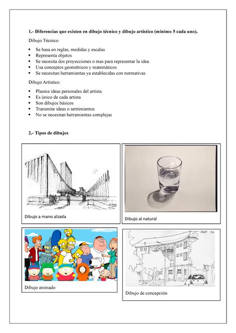 ACT 1 DC act1 1 Diferencias que existen en dibujo técnico y