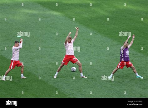 Maciej Rybus Of Slovakia Warms Up Before The European Championship