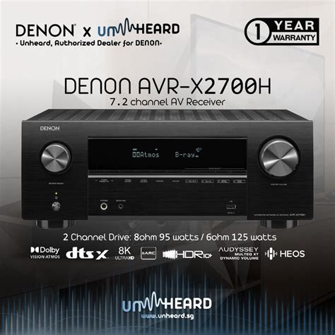 Denon Avr X H Av Receiver Home Theatre Amplifier Denon X