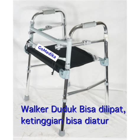 jual walker duduk alat bantu jalan bisa  duduk shopee indonesia