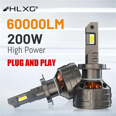 ชปไฟหนา LED H11 H4 H7 60000LM 200W 9012 HIR2 H1 H8 9005 9006 HB3 HB4