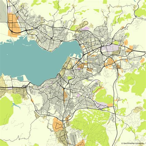 Vector City Map Of Izmir Turkey Vector Art At Vecteezy