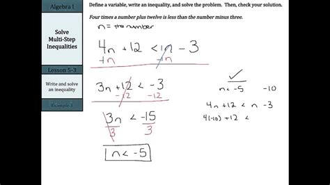 How To Solve A Multi Step Inequality