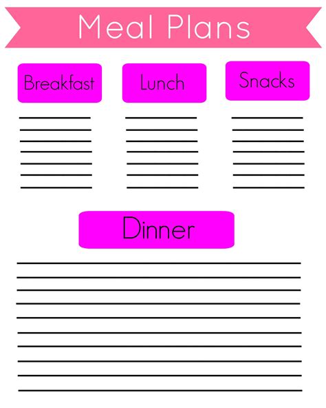 Meal Planning Free Printables