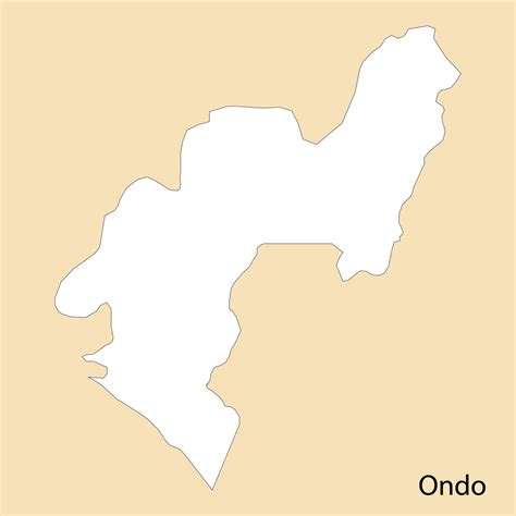 High Quality Map Of Ondo Is A Region Of Nigeria 21807356 Vector Art At Vecteezy