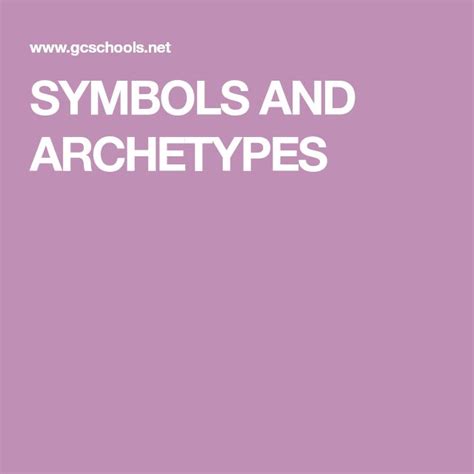 SYMBOLS AND ARCHETYPES | Archetypes, Novel writing, Symbols