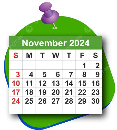 November 2024 Calendar Clipart Stace Chelsea