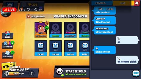 Brawl Stars Live Skin Contest Und Minigames Mit Euch Youtube