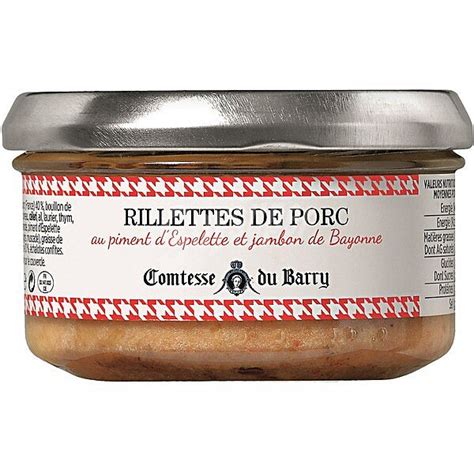 Comtesse Du Barry Paté De Rillettes De Cerdo Con Pimientos De Espelette