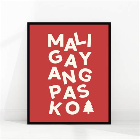 Maligayang Pasko Filipino Christmas Art Merry Christmas Filipino Wall ...