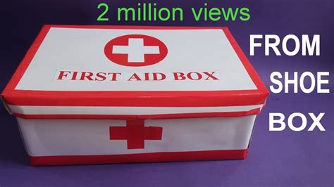 Make Easy First Aid Box From Shoe Box First Aid Kit For Kids Best