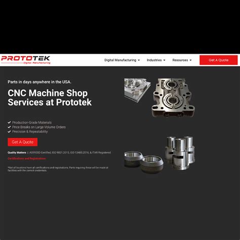 CNC Machine Shop Services Prototek Digital Manufacturing