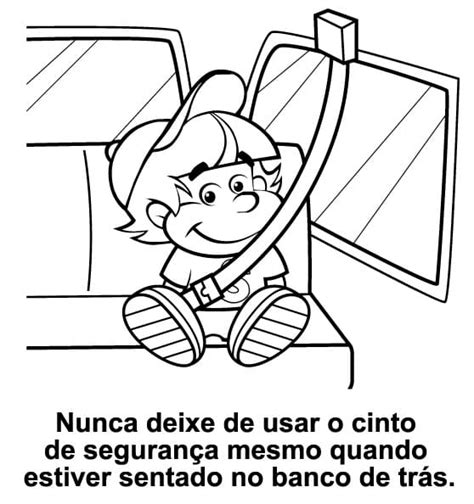 Desenhos de Segurança Infantil para Colorir Pintar e Imprimir