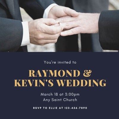 Free Custom Printable Same Sex Wedding Invitation Templates Canva