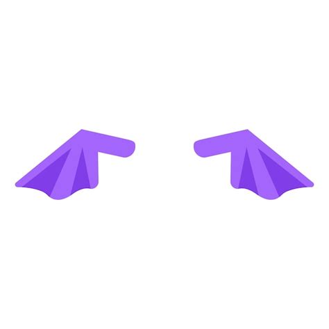 Premium Vector Purple Flat Cartoon Bat Wings