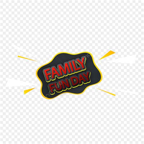 Family Fun Day Clipart Transparent PNG Hd, 3d Family Fun Day Vector Png ...