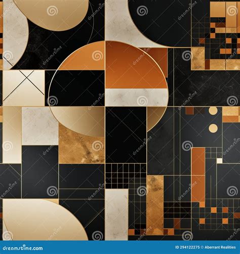 A Black and Gold Abstract Design with Geometric Shapes Stock ...