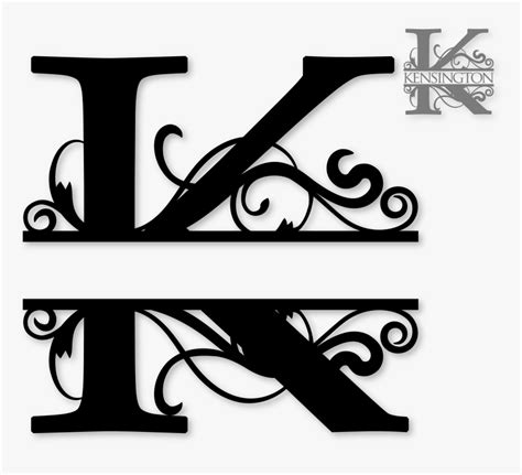 Split Monogram Letter K Svg Letter K Monogram Svg | Labb by AG