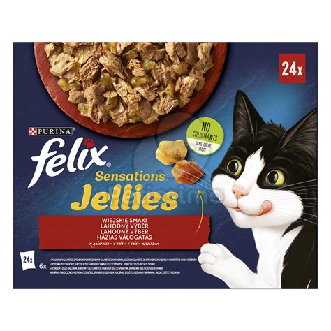 Felix Sensations Jellies Domaći izbor mokre hrane za mačke u aspiku