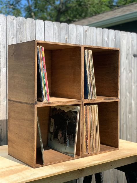 Vinyl Record Stackable Storage Cubes Etsy