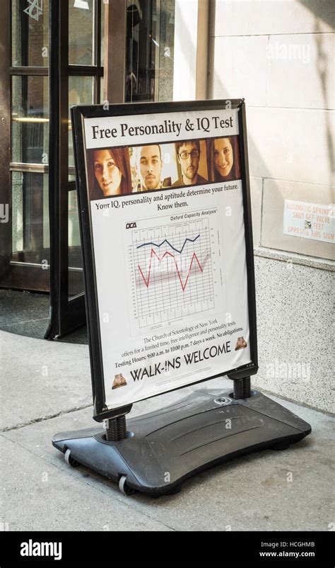 Advertising Board Outside The Church Of Scientology In New York