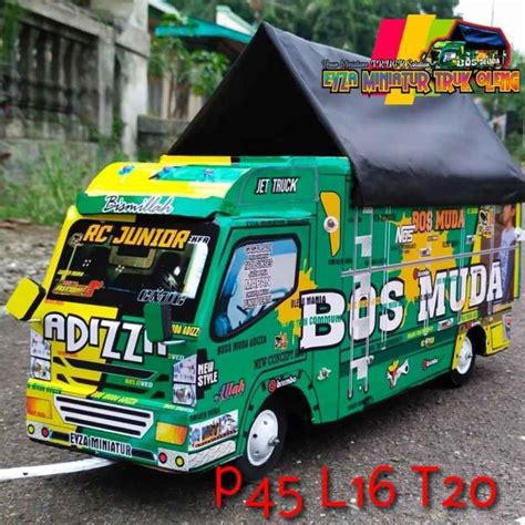 Jual Miniatur Truk Mainan Triplek Murah Kayu Pvc Ful Fariasi 1052 Di