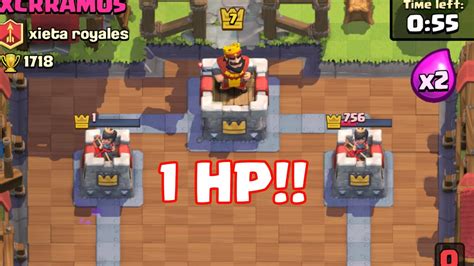 Clash Royale 1 Hp Left Youtube