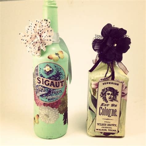 Tutorial Recycled Altered Decoupage Bottles Dollar Store Crafts