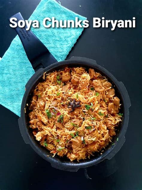 Soya Chunks Biryani Recipe Marinated Meal Maker Biryani Tamil Style