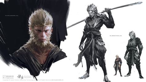 Concept Art Black Myth Wukong Sculpture Digital Art River