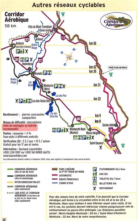 Parc du corridor aérobique Piste cyclable entre Morin Heights et