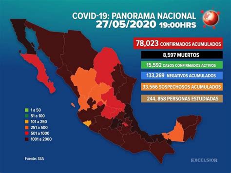 México cerca de los 80 mil casos de Covid 19 DineroenImagen