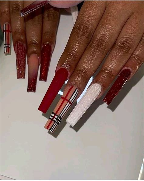 Acrylic Nails Coffin Pink Long Square Acrylic Nails Christmas Nails