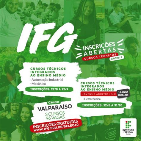 IFG Câmpus Valparaíso está inscrições abertas para três cursos