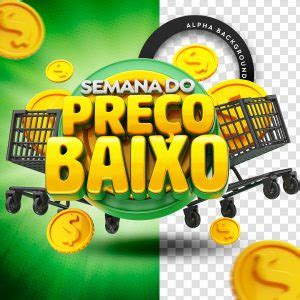 Selo 3D Para Composição Semana do Preço Baixo PSD download Designi