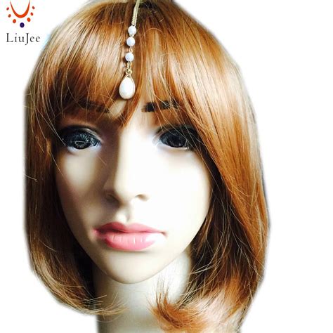 Small Headpiece Hair Tikka Chain Indian Head Side Piece Hijab Kundan