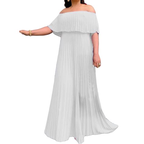 Cobkk Maxi Dresses For Women 2024 Wedding Guest Clearance Women Solid