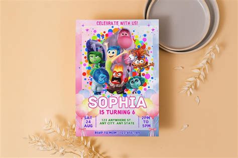 Editable Inside Out 2 Invitation Inside Out 2 Invitation Editable