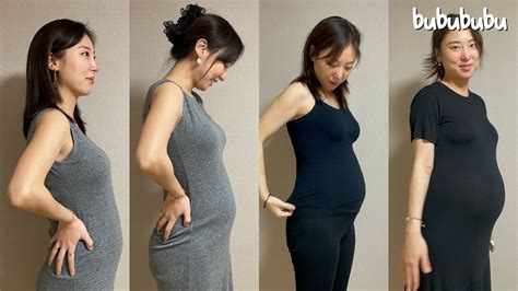 임신 주수별 배크기 변화 Pregnancy Transformation Youtube