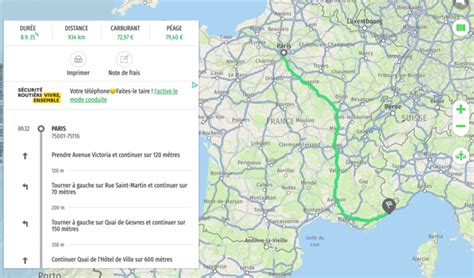 Calculer le coût d un trajet en voiture planifié avec Itinéraire Mappy