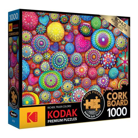 RoseArt KODAK Cork Mandala Stones 1000 Piece Jigsaw