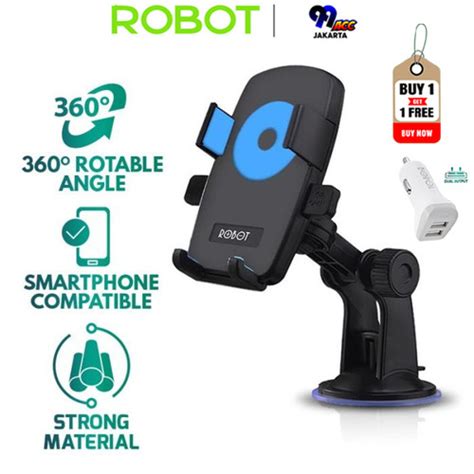 Jual ROBOT Car Holder RT-CH01 Rotation 360 Degree Android / iPhone ...
