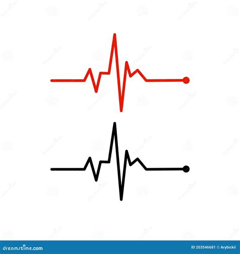 Heart Beat Pulse Icon Vector Stock Vector Illustration Of Symbol