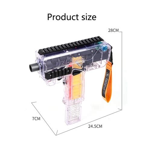 Newest Uzi Submachine Gun Eva Soft Bullet Smg Burst Shooting Dart