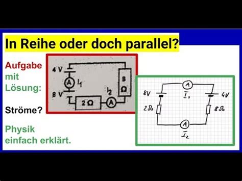 Batterien In Reihe Oder Doch Parallel R Tsel Aufgabe Mit L Sung Youtube